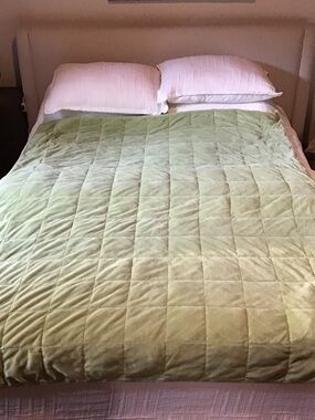 Light Green Quilted Blanket- Home Bedding